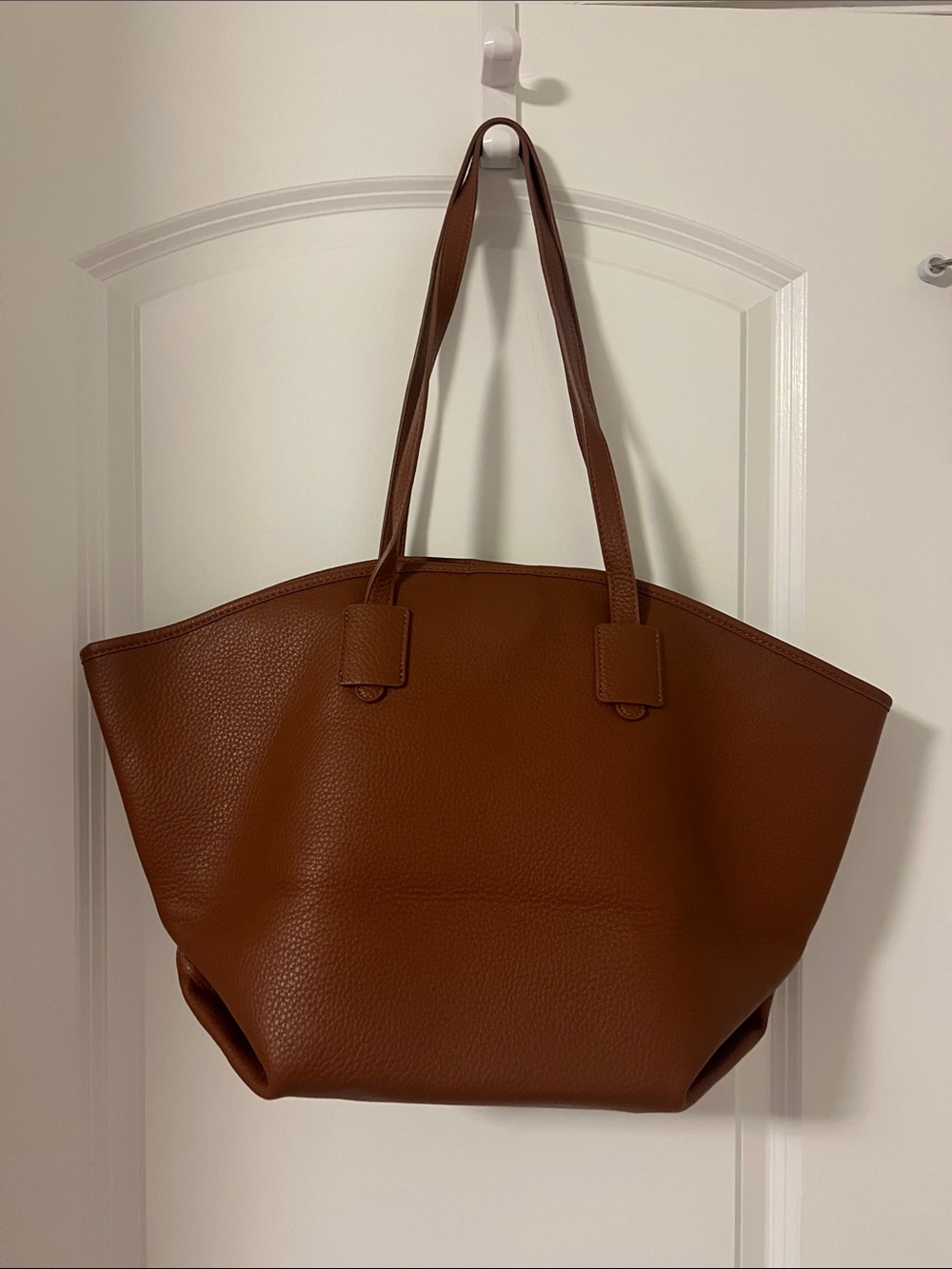 Anthropologie Cognac Brown Pebbled Tote